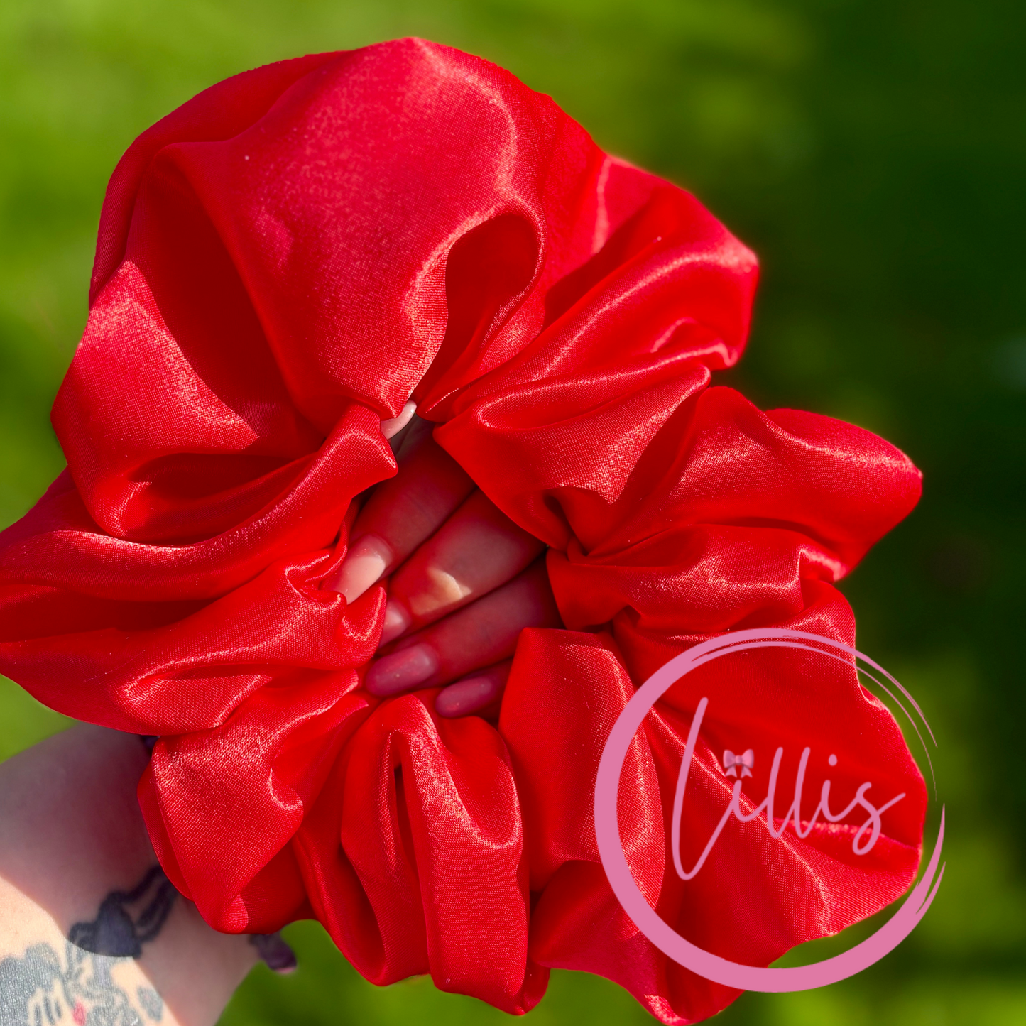 XL & XXL Satin Silk Scrunchies | Plain Colours | Handmade Luxury Hair Accessories