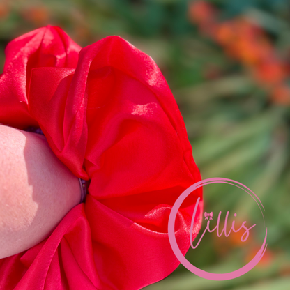 XL & XXL Satin Silk Scrunchies | Plain Colours | Handmade Luxury Hair Accessories
