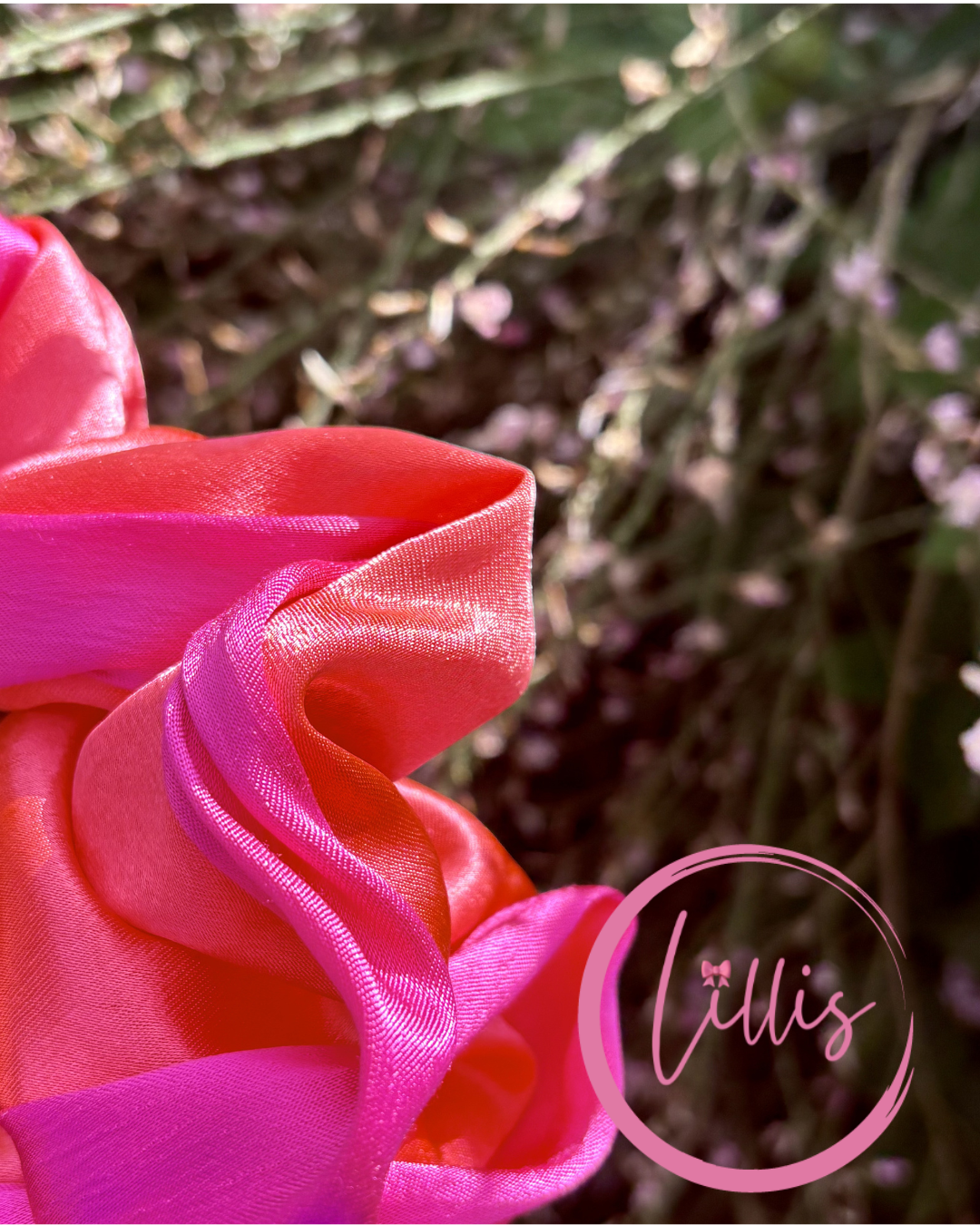 Lillis oversized Scrunchie Handmade Luxury Hair Accessory in Silky Satin