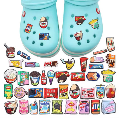 Food themed croc charm bundle