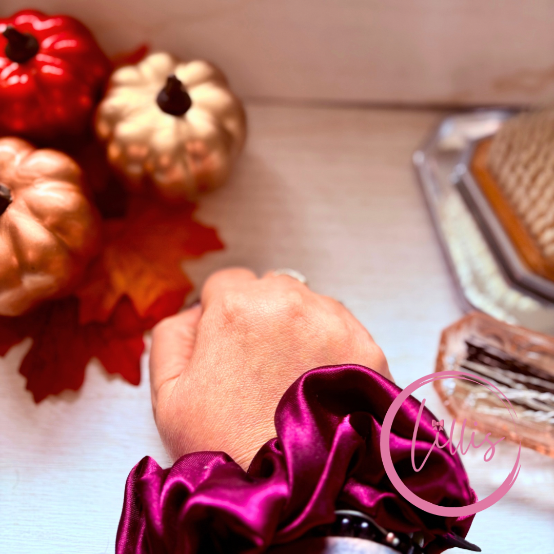 Standard Satin Silk Scrunchies | Handmade in Manchester | Soft, Smooth & Kind to Hair | Everyday Luxury Hair Accessories