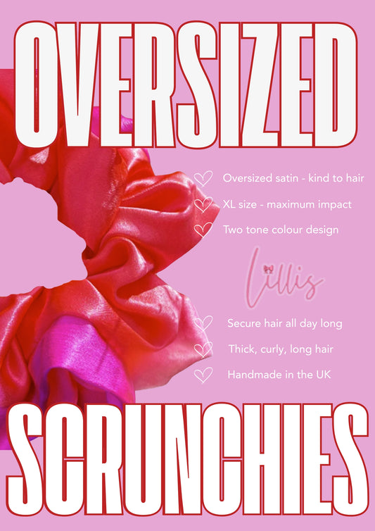 Oversized Satin Scrunchie – Handmade by Lillis