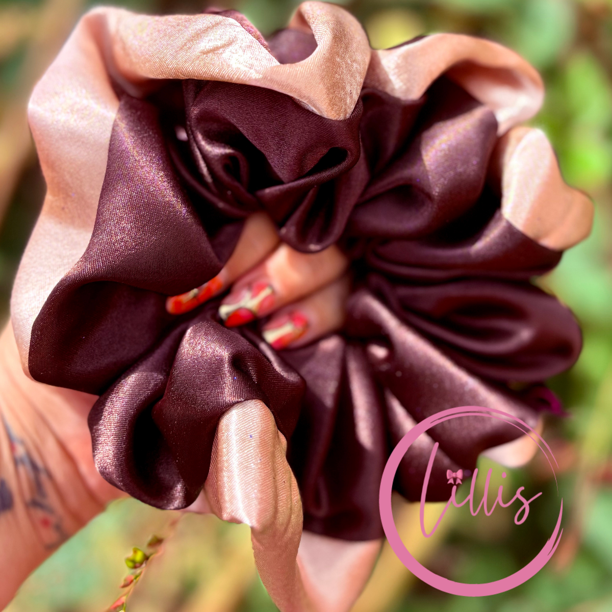 Oversized Satin Scrunchie – Handmade by Lillis