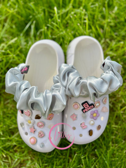 Croc Scrunchies – Satin Silk, Velvet & Faux Fur