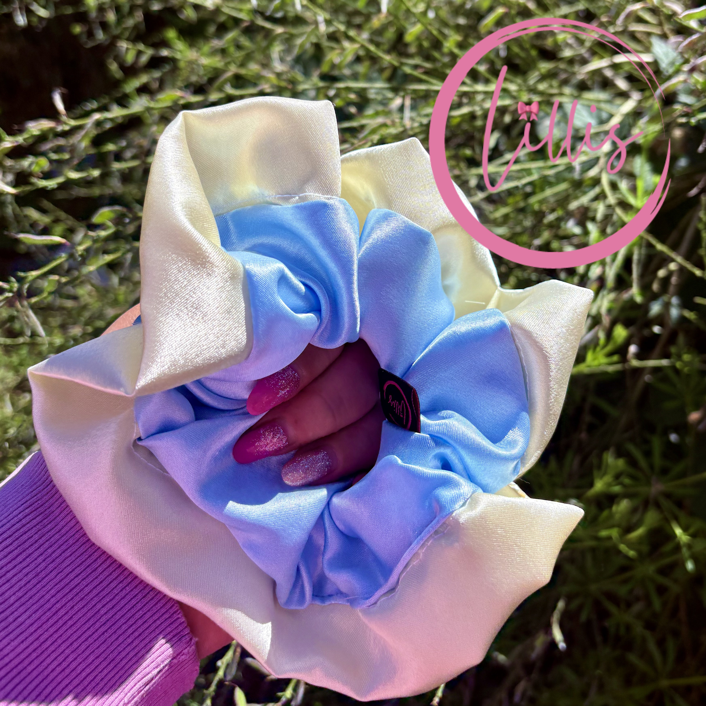 Lillis oversized Scrunchie Handmade Luxury Hair Accessory in Silky Satin