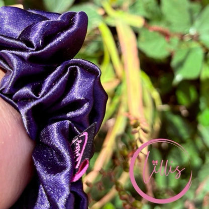 Navy - Standard Satin Silk Scrunchie
