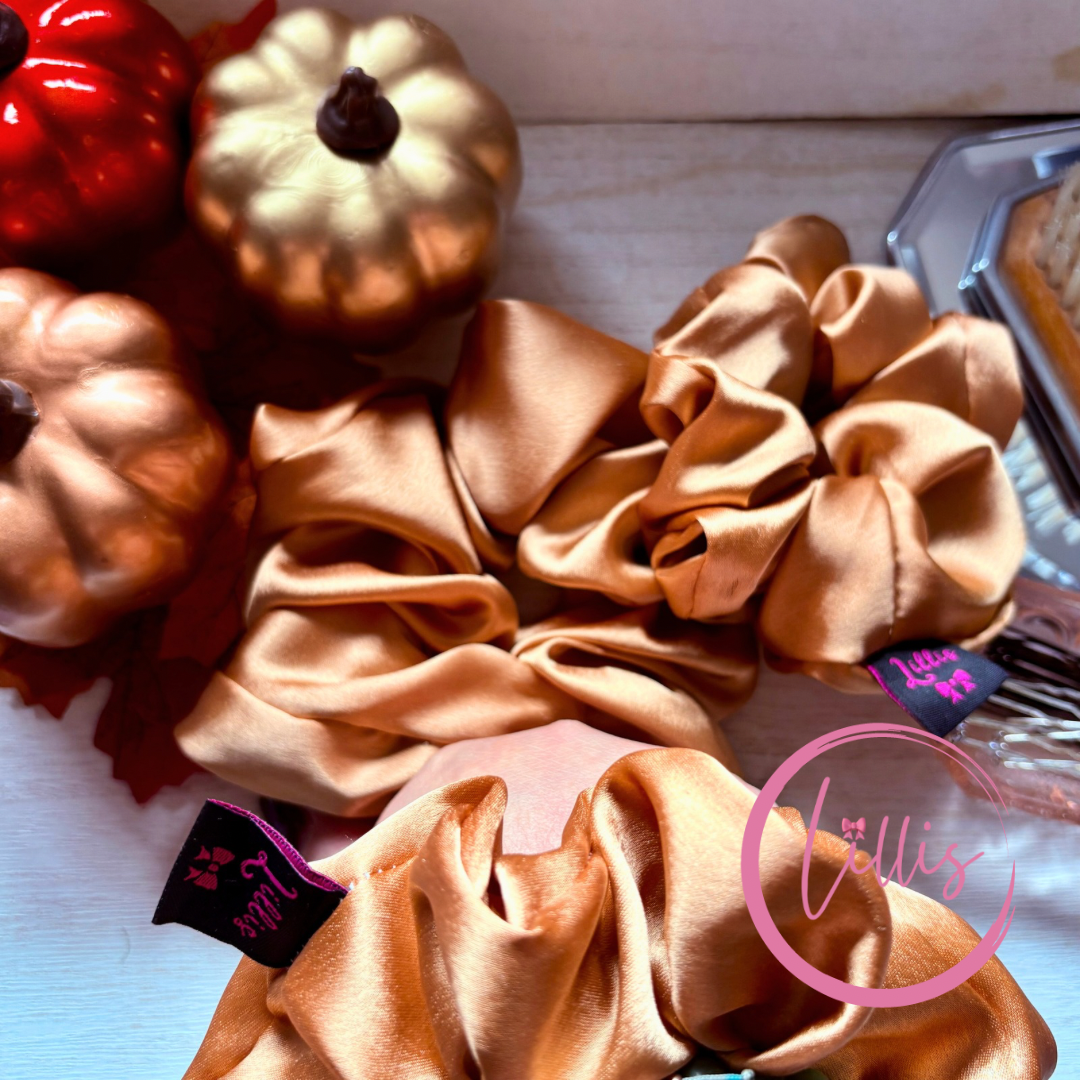 Standard Satin Silk Scrunchies | Handmade in Manchester | Soft, Smooth & Kind to Hair | Everyday Luxury Hair Accessories