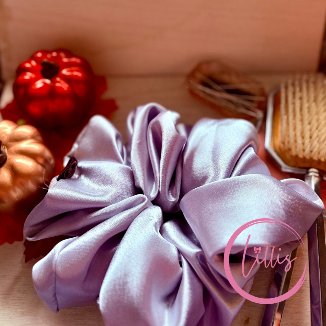 XL & XXL Satin Silk Scrunchies | Plain Colours | Handmade Luxury Hair Accessories