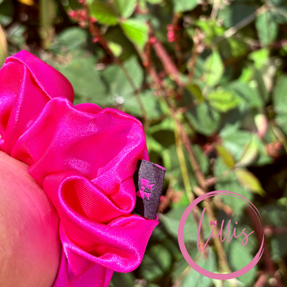 Fuschia - Standard Satin Silk Scrunchie