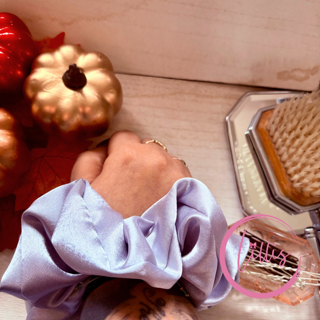 Standard Satin Silk Scrunchies | Handmade in Manchester | Soft, Smooth & Kind to Hair | Everyday Luxury Hair Accessories