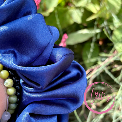 XL & XXL Satin Silk Scrunchies | Plain Colours | Handmade Luxury Hair Accessories