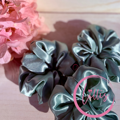 Standard Satin Silk Scrunchies | Handmade in Manchester | Soft, Smooth & Kind to Hair | Everyday Luxury Hair Accessories