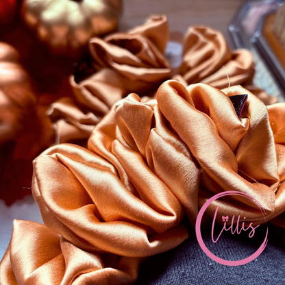 XL & XXL Satin Silk Scrunchies | Plain Colours | Handmade Luxury Hair Accessories