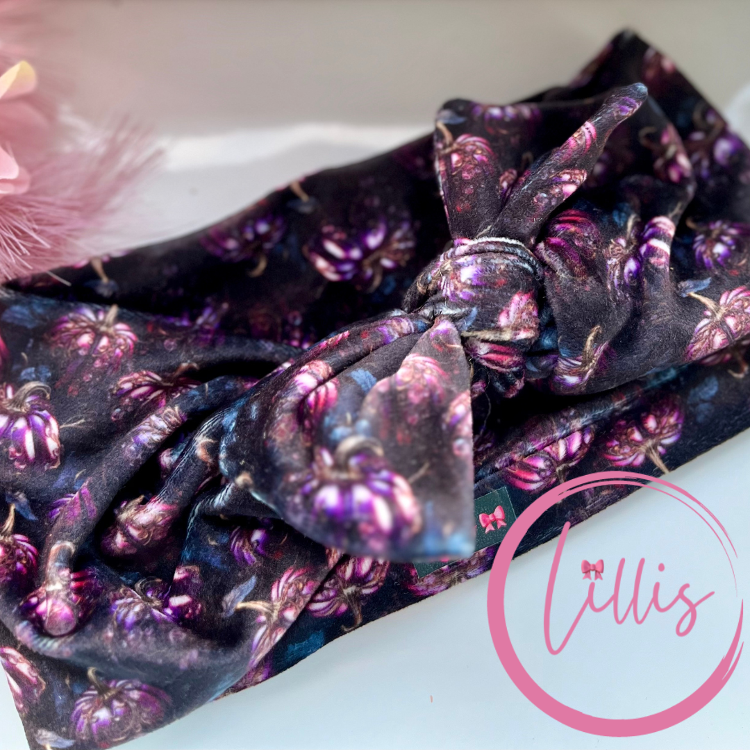 Velvet Faux Bow headhug/headbands