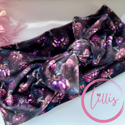 Velvet Faux Bow Headband | Soft, Warm & Stretchy | Handmade 3-Way Wear Hair Accessory