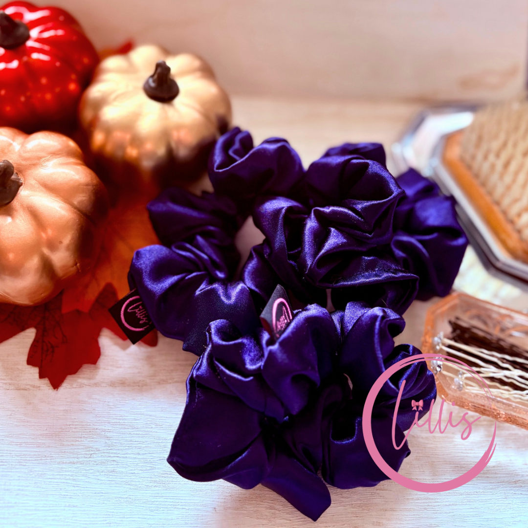 Standard Satin Silk Scrunchies | Handmade in Manchester | Soft, Smooth & Kind to Hair | Everyday Luxury Hair Accessories