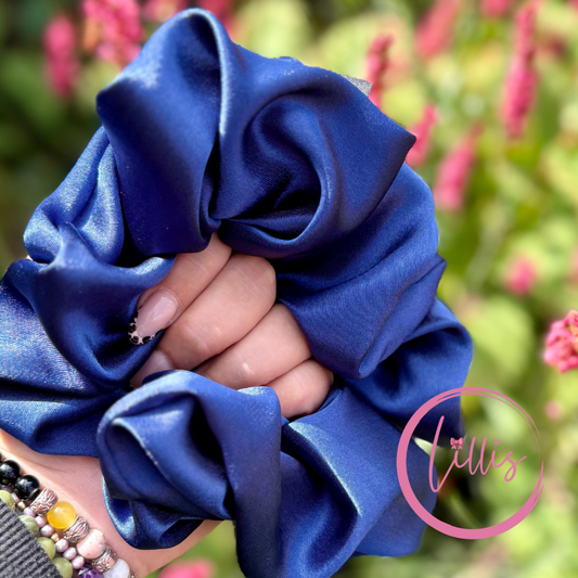 XL & XXL Satin Silk Scrunchies | Plain Colours | Handmade Luxury Hair Accessories