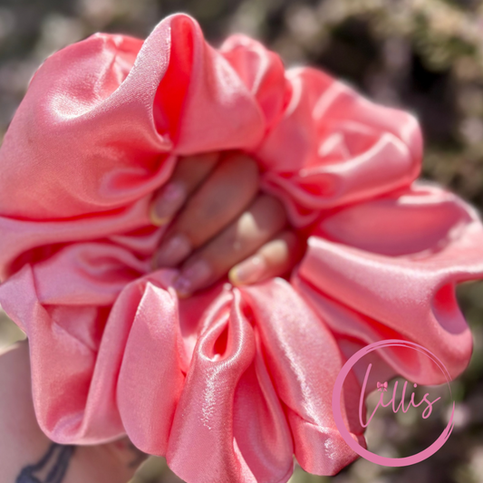 Plain XXL satin silk scrunchie