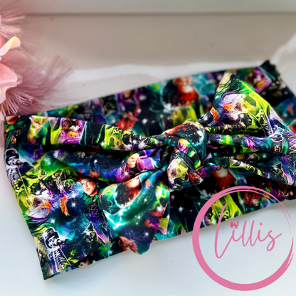 Twist Faux Bow Headband | Soft Stretch Jersey | Handmade Alternative & Spooky Designs