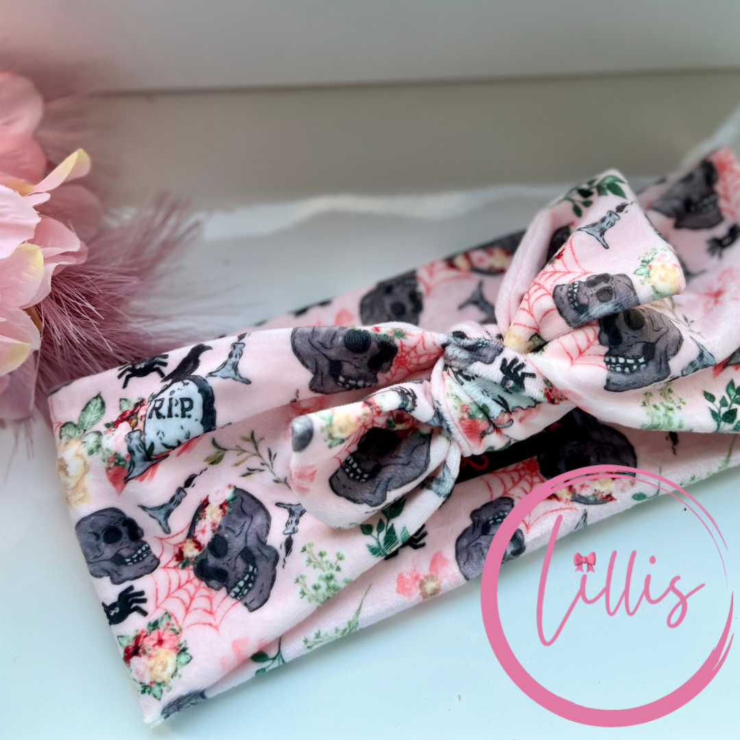Velvet Faux Bow headhug/headbands