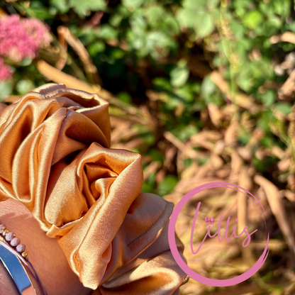 XL & XXL Satin Silk Scrunchies | Plain Colours | Handmade Luxury Hair Accessories
