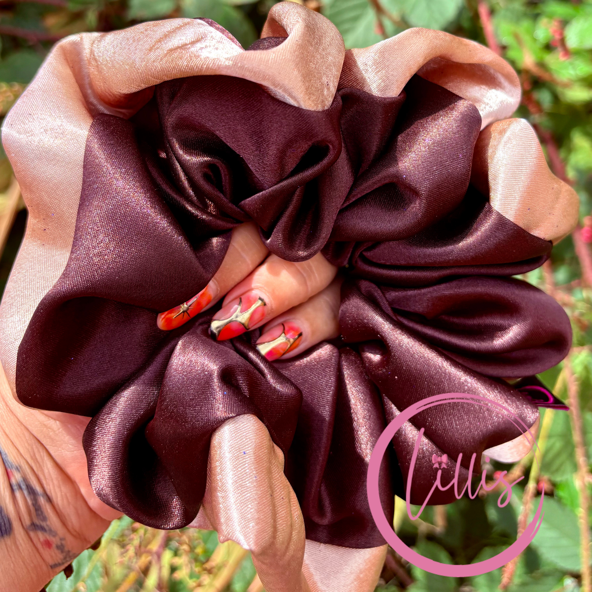 Oversized Satin Scrunchie – Handmade by Lillis