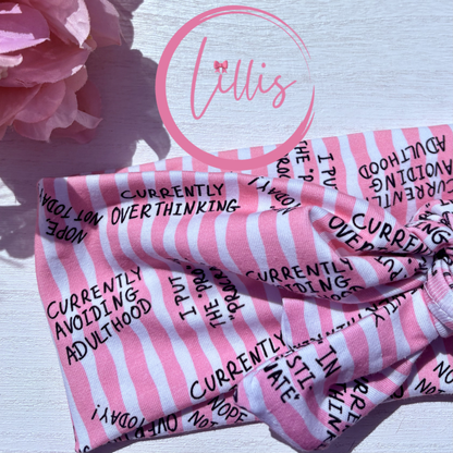 Faux bow headband soft super stretchy wear 3 ways