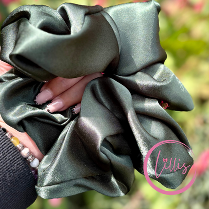 XL & XXL Satin Silk Scrunchies | Plain Colours | Handmade Luxury Hair Accessories