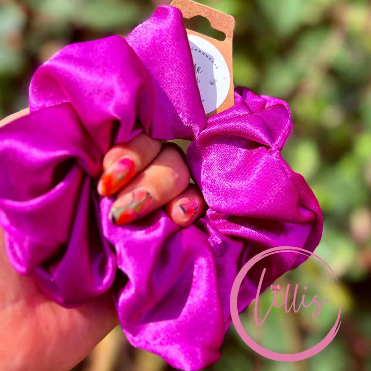 Purple - Standard Satin Silk Scrunchie