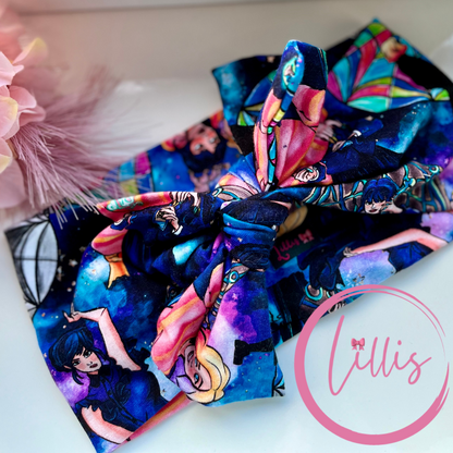 Twist Faux Bow Headband | Soft Stretch Jersey | Handmade Alternative & Spooky Designs