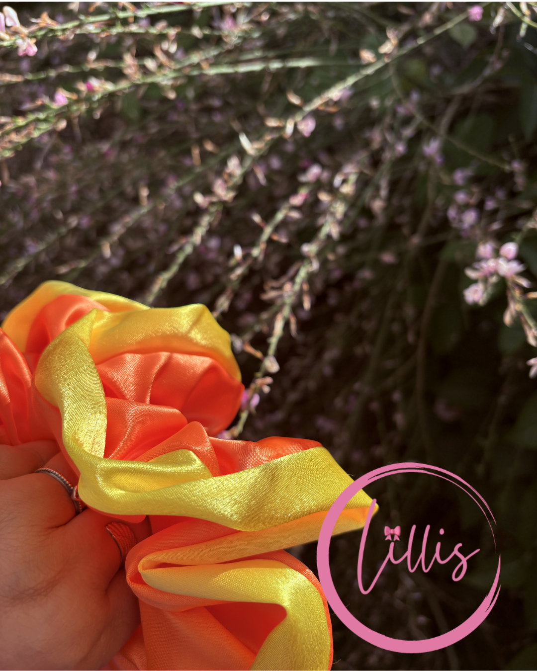 Lillis oversized Scrunchie Handmade Luxury Hair Accessory in Silky Satin