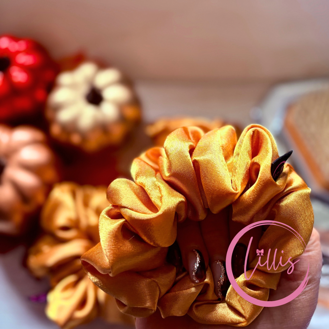Standard Satin Silk Scrunchies | Handmade in Manchester | Soft, Smooth & Kind to Hair | Everyday Luxury Hair Accessories