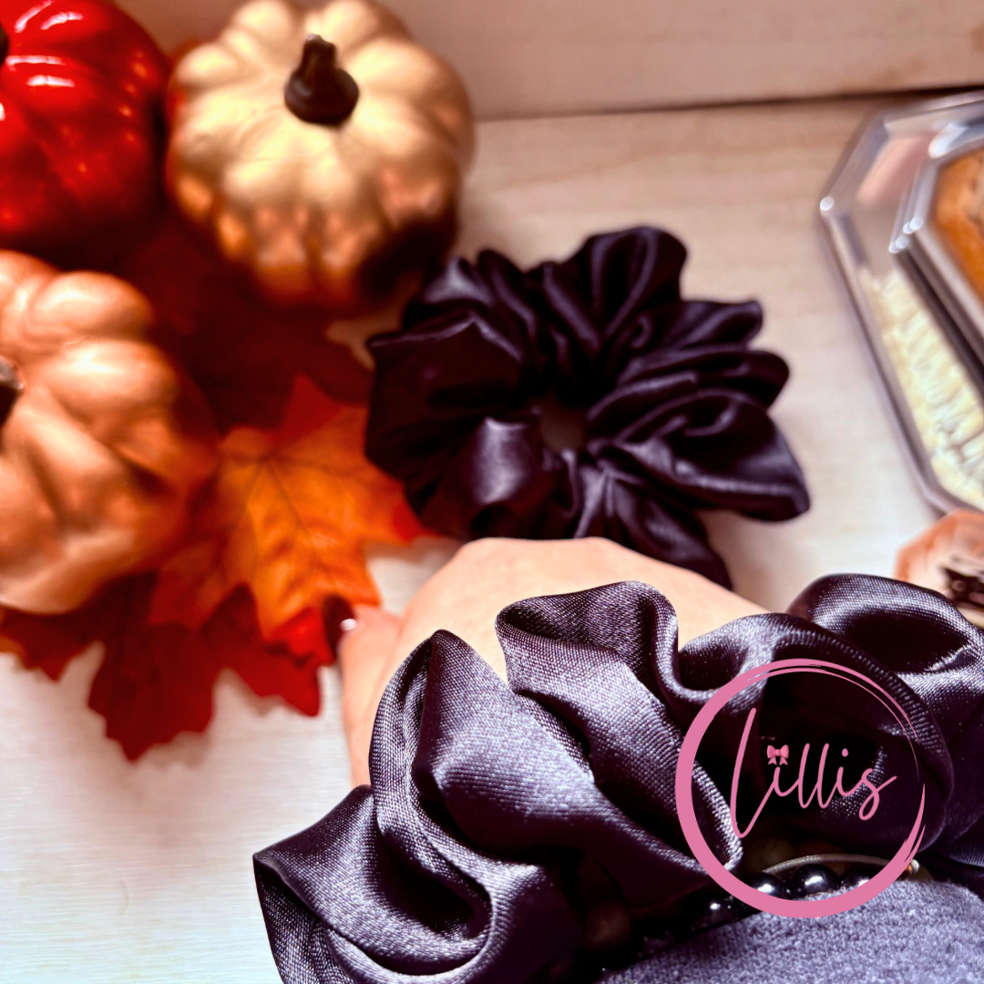 Standard Satin Silk Scrunchies | Handmade in Manchester | Soft, Smooth & Kind to Hair | Everyday Luxury Hair Accessories