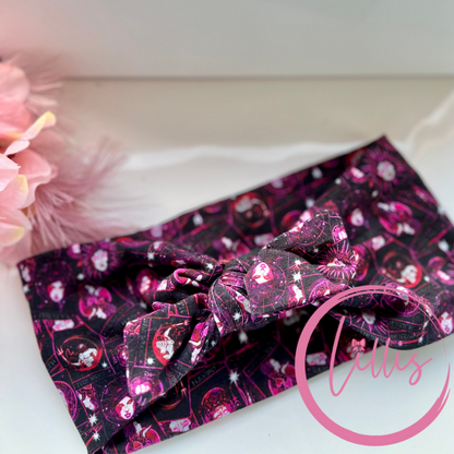 Twist Faux Bow Headband | Soft Stretch Jersey | Handmade Alternative & Spooky Designs