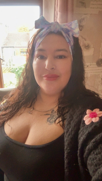 Twist Faux Bow Headband | Soft Stretch Jersey | Handmade Alternative & Spooky Designs