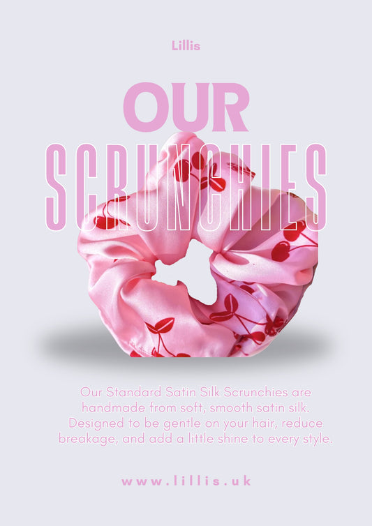 Standard Satin Silk Scrunchie – Handmade in Manchester