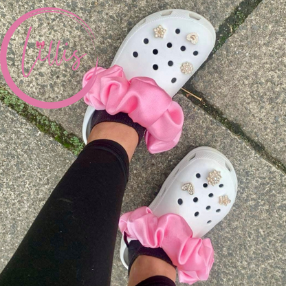 Croc Scrunchies – Satin Silk, Velvet & Faux Fur