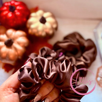 Standard Satin Silk Scrunchies | Handmade in Manchester | Soft, Smooth & Kind to Hair | Everyday Luxury Hair Accessories