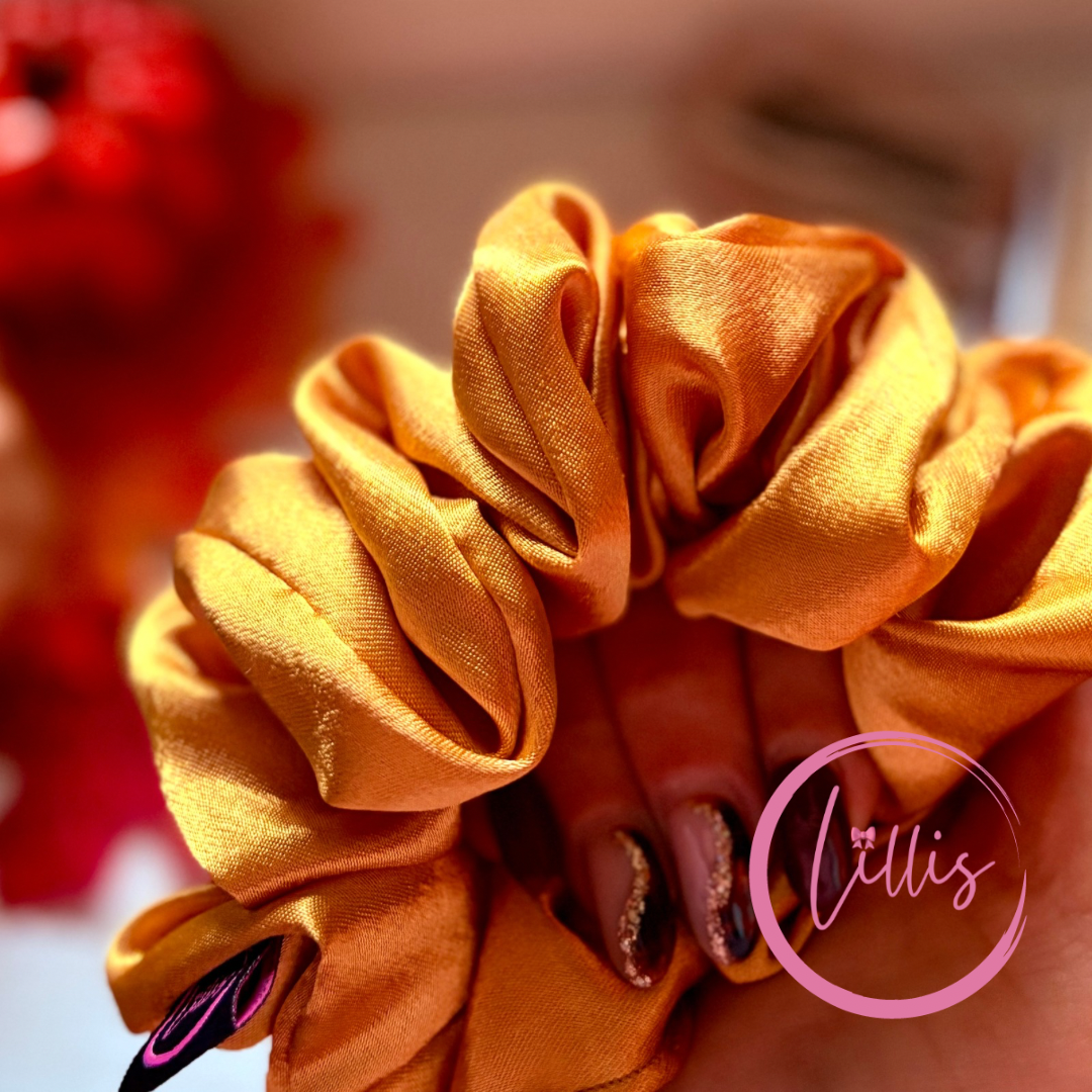 Standard Satin Silk Scrunchies | Handmade in Manchester | Soft, Smooth & Kind to Hair | Everyday Luxury Hair Accessories