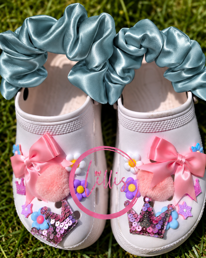 Croc Scrunchies – Satin Silk, Velvet & Faux Fur