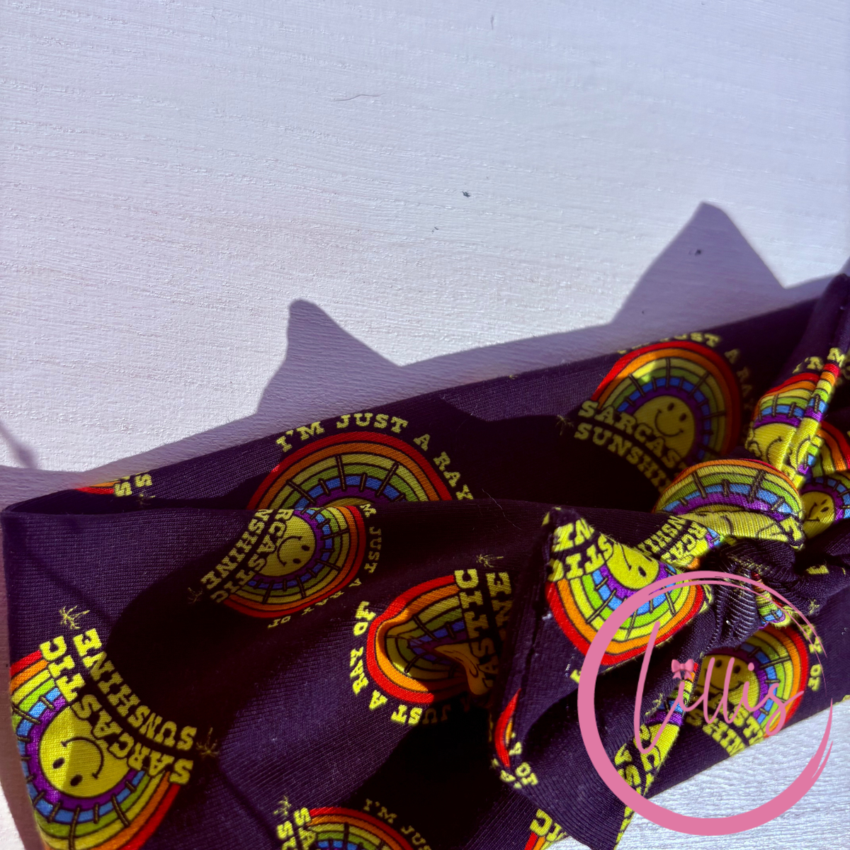 Rainbow Riot - Faux Bow Headband