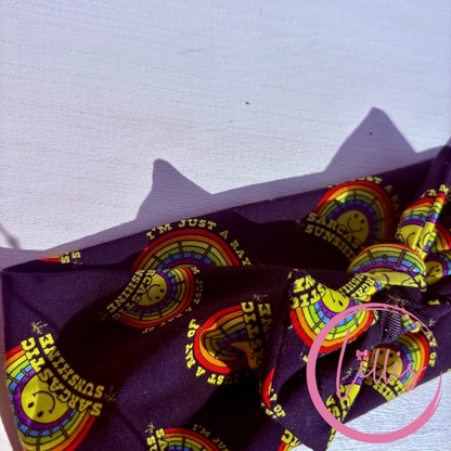 Rainbow Riot - Faux Bow Headband
