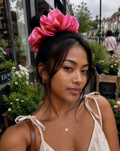 Lillis oversized Scrunchie Handmade Luxury Hair Accessory in Silky Satin