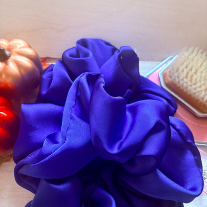 XL & XXL Satin Silk Scrunchies | Plain Colours | Handmade Luxury Hair Accessories