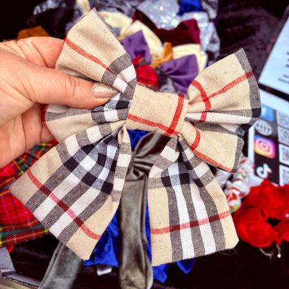 Handmade Velvet Big Bows | Winter & Christmas Hair Accessories