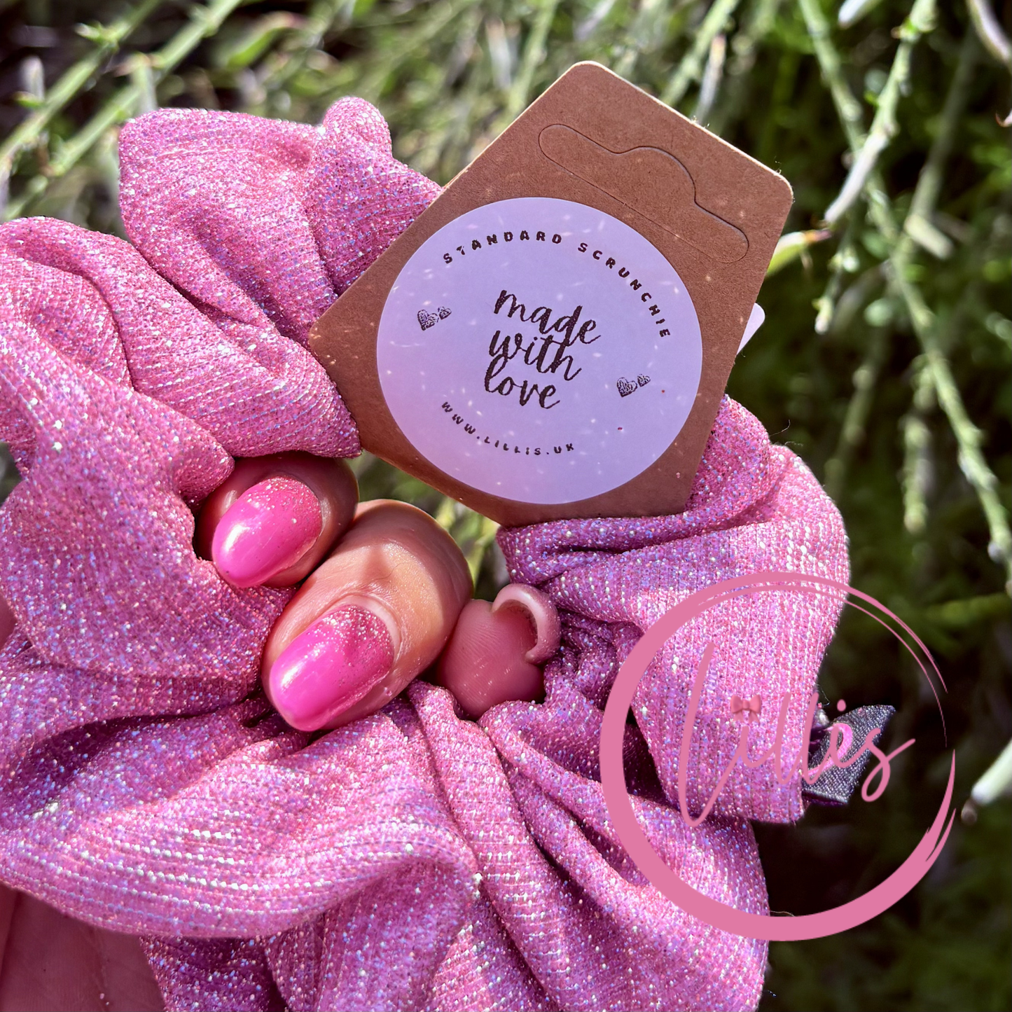 Lillis Standard Scrunchie Handmade Luxury Hair Accessory in Stretch Fabric