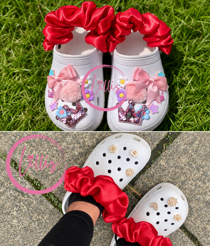 Croc Scrunchies – Satin Silk, Velvet & Faux Fur