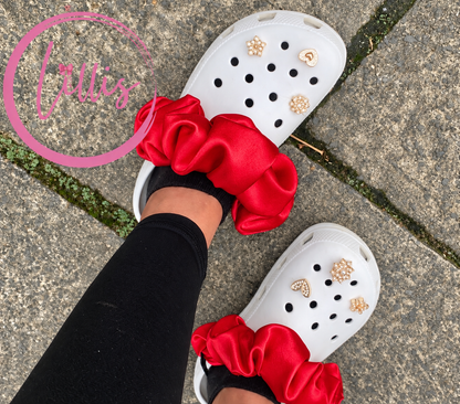 Croc Scrunchies – Satin Silk, Velvet & Faux Fur