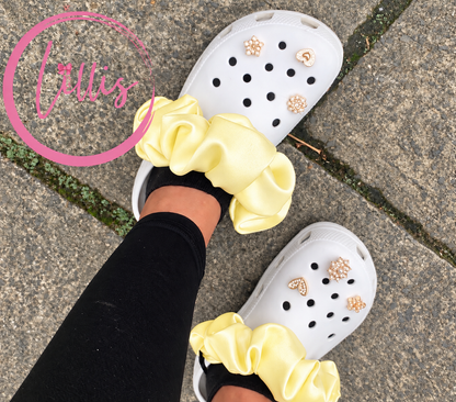 Croc Scrunchies – Satin Silk, Velvet & Faux Fur