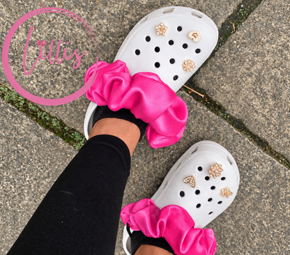 Croc Scrunchies – Satin Silk, Velvet & Faux Fur